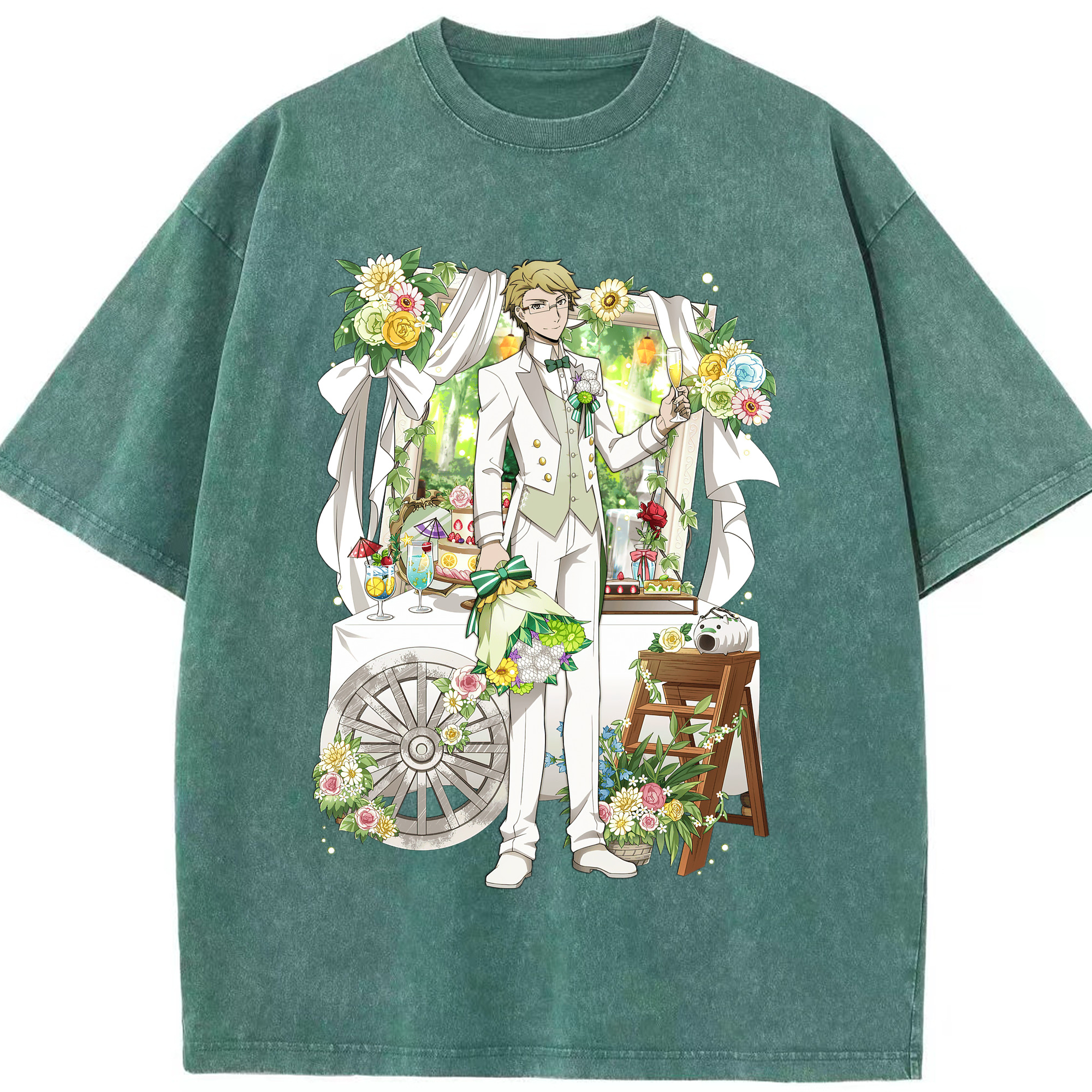 （画像用） 文豪ストレイドッグス Bungo Stray Dogs 綿100% ヴィンテージ風 半袖Tシャツ（フロントプリント）